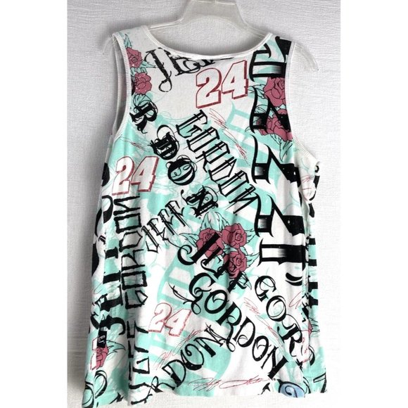 NASCAR Chase Authentics Jeff Gordon White All Over Print Tank Top Shirt Size XL - Picture 3 of 11